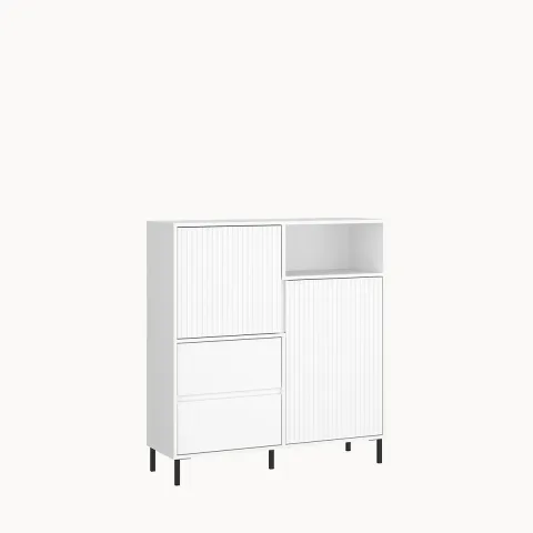 Komoda wysoka Avenale biała AVEK03