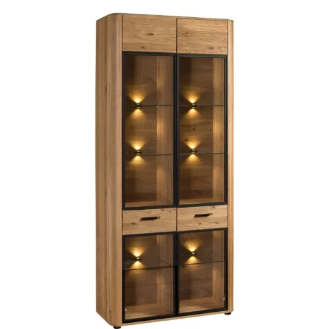 Witryna dwudrzwiowa 90 z oświetleniem Monaco MONA.080.14