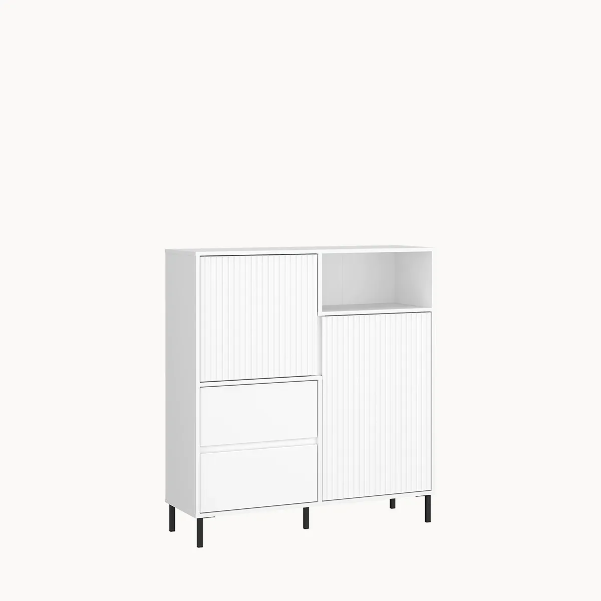 Komoda wysoka Avenale biała AVEK03